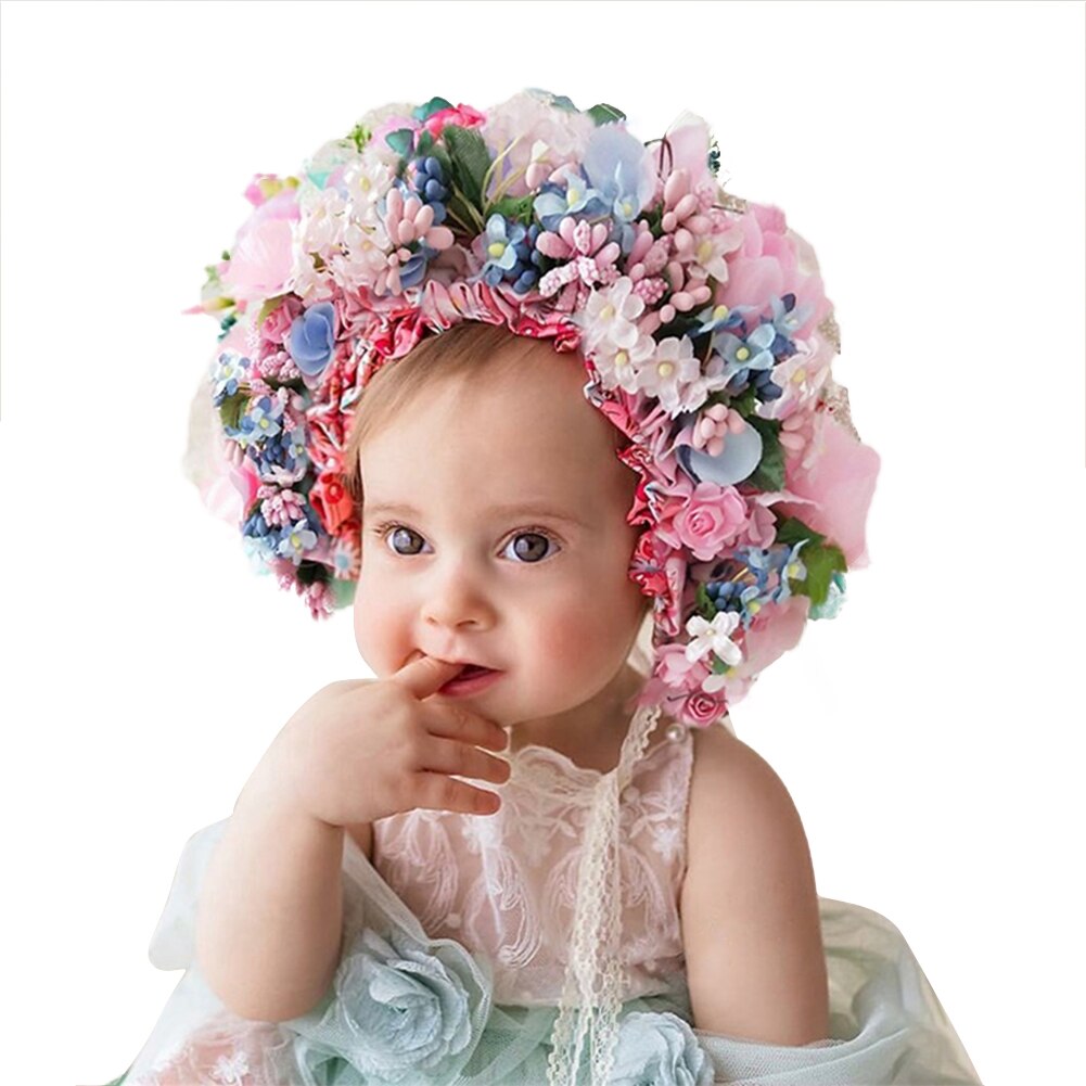 Pudcoco Baby Kopfschmuck Blume Bunte Blume Headwear Kranz Girlande Fotografie Zubehör Requisiten für Mädchen Blumen Haarband