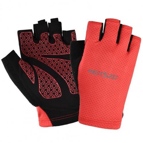 1 para rękawice rowerowe przeciwsłoneczna przeciwpoślizgowa siateczkowa tkanina Outdoor Fitness sportowy oddychające rękawice do jazdy na deskorolce luvas: Czerwony / L
