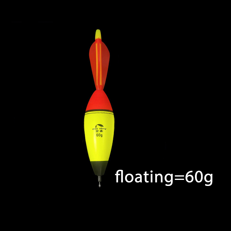 1PC Fishing Float EVA Luminous Foam Plastic Bobber Night Fishing Float Light Stick Striking Float Fea Ocean Rock Fishing 20-100g: Floating-60g