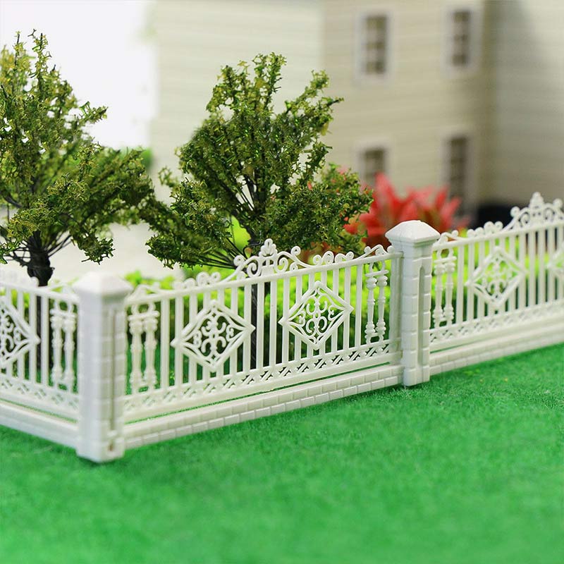 Fence Wall Model Garden Hedge Railing Fence Model for Sand Tables Model Train Railway Building Model Accessories D6