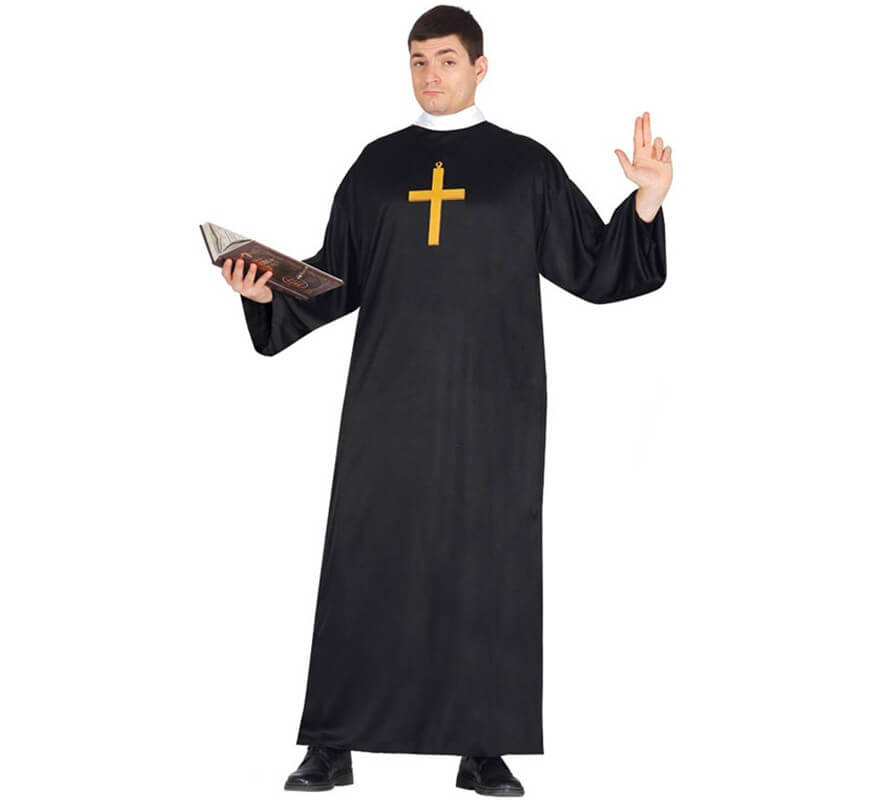 Disfraz barato de Cura hombre - Despedidas de Soltero/a/Halloween - Cachondos/Despedidas de soltero/Religiosos, Monjas y