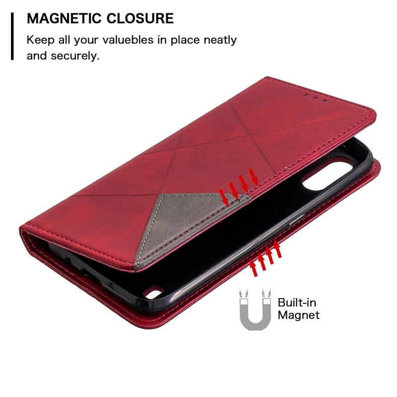 Magnete attirare per il caso di Samsung Galaxy A01 UNA 01 A015F SM-A015F SM-A015G SM-A015M copertura per Samsung A21 SM-A215F/DS in pelle coque