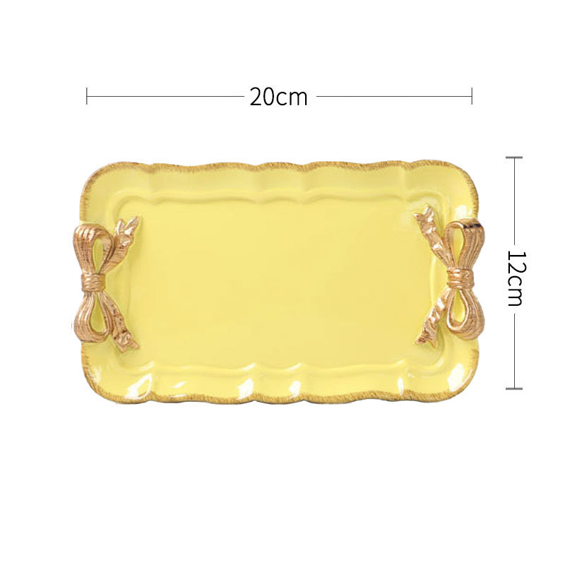 Bandeja de arco nórdico para cosméticos, plato de almacenamiento de frutas y postres, bandeja de aperitivos para pastel, Plato decorativo para el hogar, 1 ud.