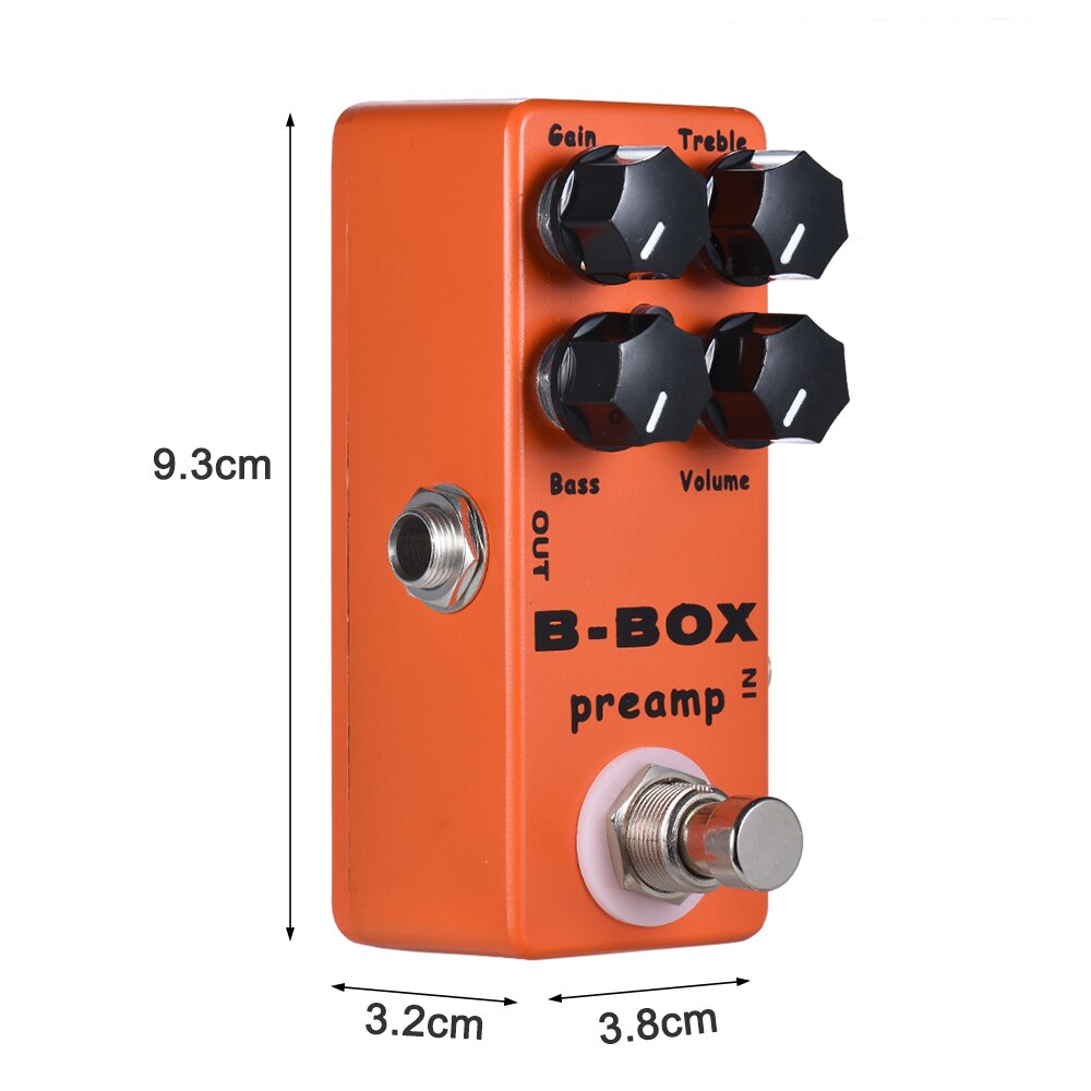 MOSKY B-Box Electric Guitar Preamp Overdrive Guitar Effect Pedal with Analog Signal Path True Bypass