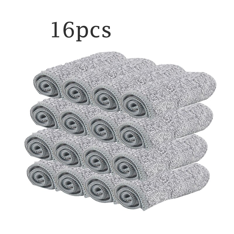 Mop Cloth with Bucket Bucket Hand Free Wringing Mop Self Wet And Cleaning System Dry Cleaning Microfiber Mop Floor Cleaning: Only 16pcs Mop pads