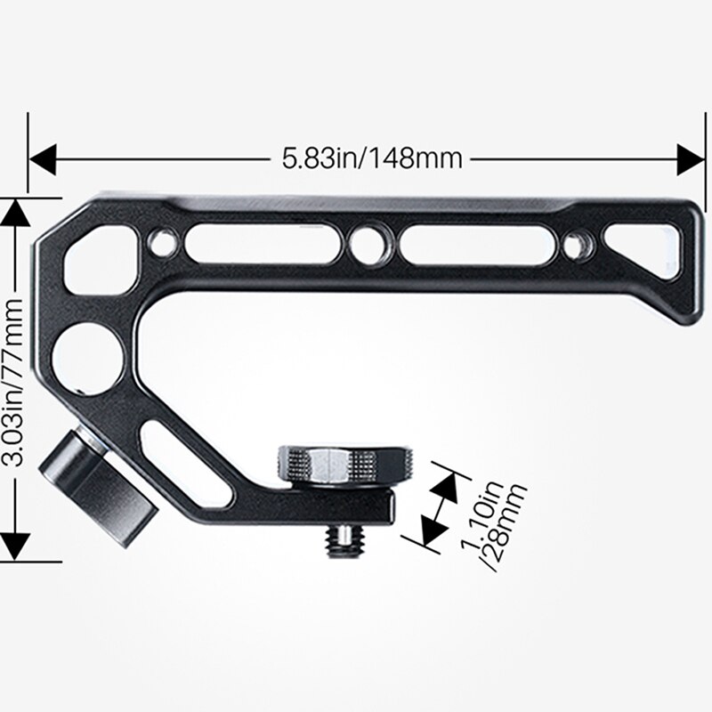 UURig R008 Camera Top Handle Hand Grip Handgrip Arri Locating Screw Monitor Mic Rig Cold Shoe for Nikon Canon Sony DSLR Camera