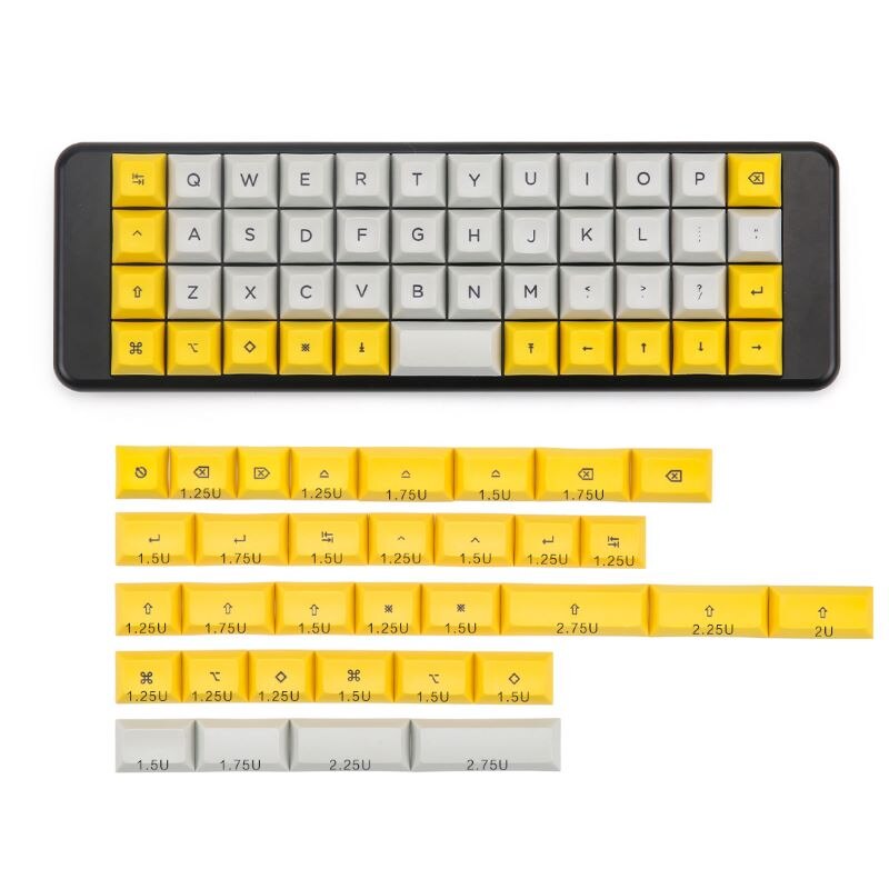 XDA 40 keycaps dye subbed keys for cherry mx NIU 40 mechanical keyboard: DSA 40 keycap B