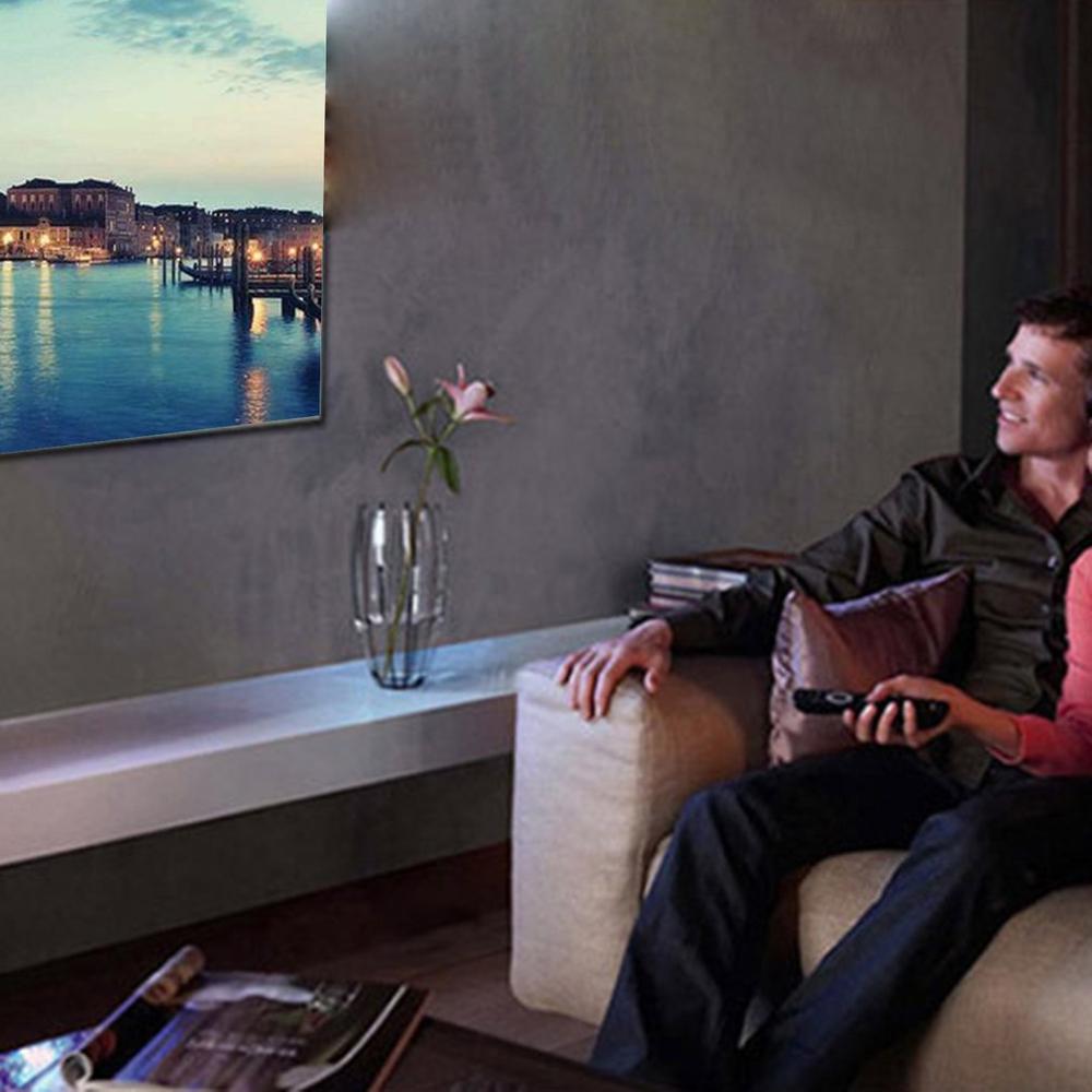 White H80 Projector Portable Mini 640X480 Pixels Full Hd Brighter And Clear Led Projector Video Home Cinema Theater