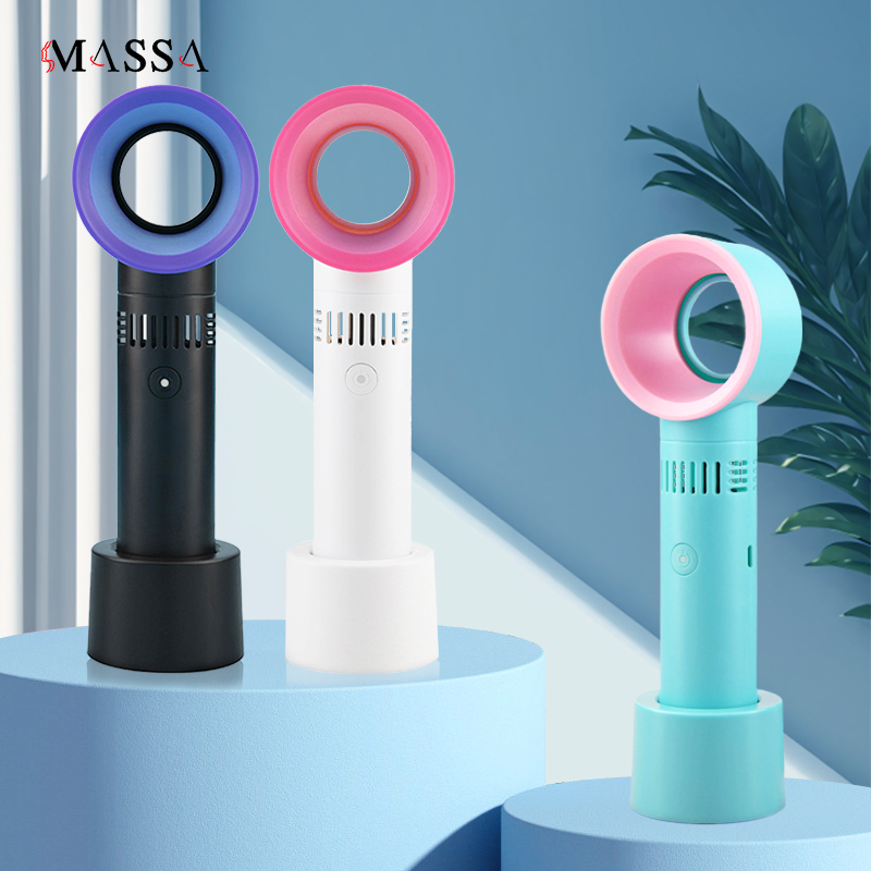 Ventilador de cílios sem lâmina portátil pequeno criativo mini portátil carregamento USB