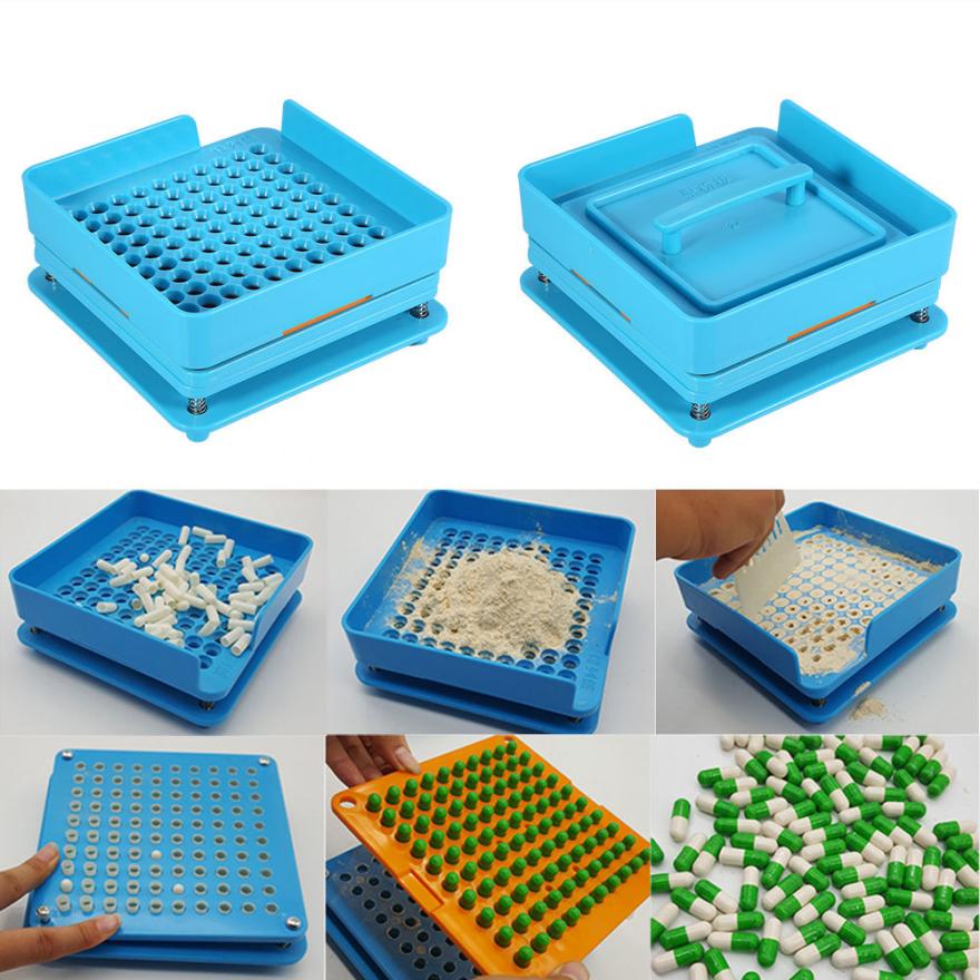 0#/1# capsules filler tools 100 holes manual capsule filling machines size 0 Encapsuladora manual Pharmaceutical Capsules Maker