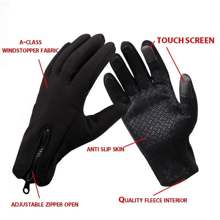 Heren dames outdoor army guantes tacticos luva winter windstopper waterdichte handschoenen winddichte touchscreen sporthandschoenen