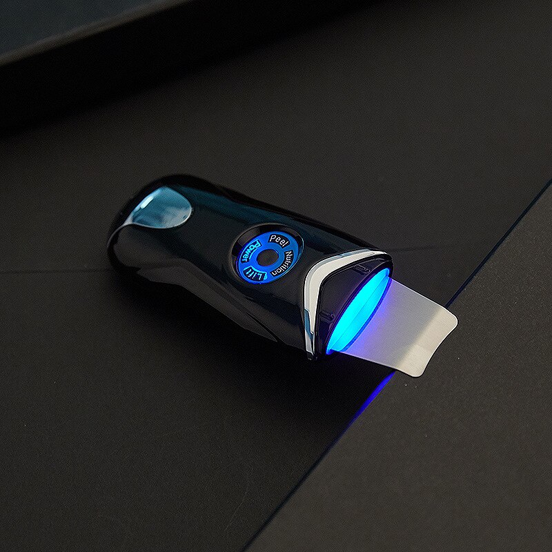 Mini Oplaadbare Ultrasone Gezichtsreiniger Microcurrents Draagbare Apparaat Rimpel Verwijderen Pore Cleaner Elektrische Machine Cosmeti: Black