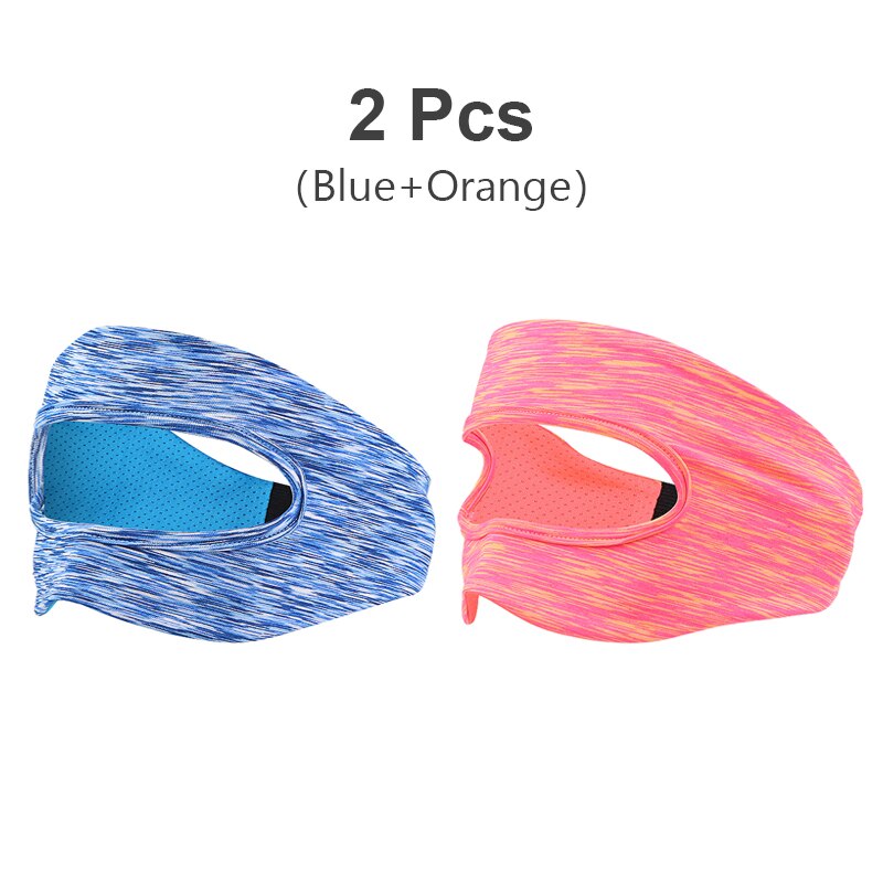 2 Pcs Vr Accessoires Eye Cover Ademend Zweet Band Verstelbare Maten Met Virtual Reality Headsets Voor Oculus Quest 2 Vr masker: blue and orange