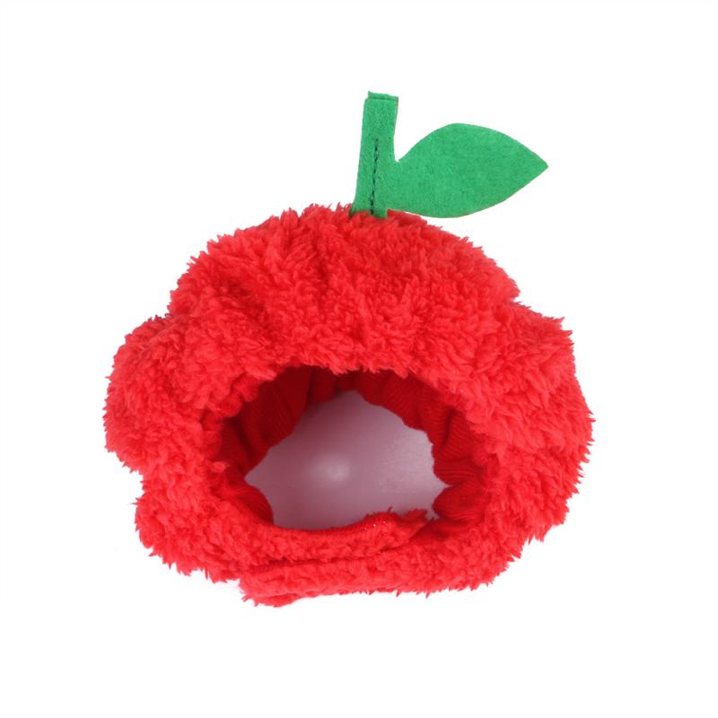 Pet Cappello Teddy Dress Up Apple Copricapo Gatto Dress Up Cappello Rugiada Orecchie Orecchie di Gatto Copricapo: red