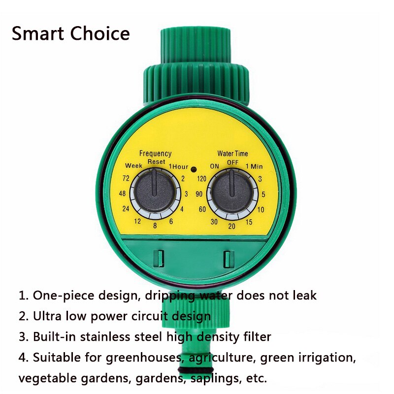Analogue Two Dial Plastic Water Timer Valve Multi-function Garden Automatic Electronic Watering Faucet Irrigation Controller #G