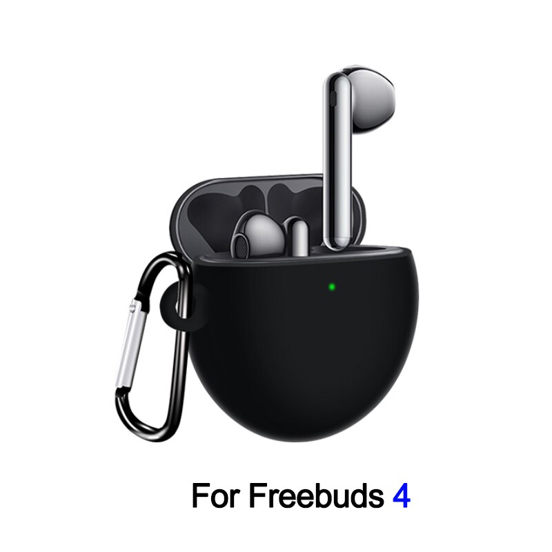 Silicone Protective Case For Huawei Freebuds 4i Earphone Cases Cover For Huawei Freebuds 4 i Free Buds 4i freebuds4i Cases: Black For Buds 4
