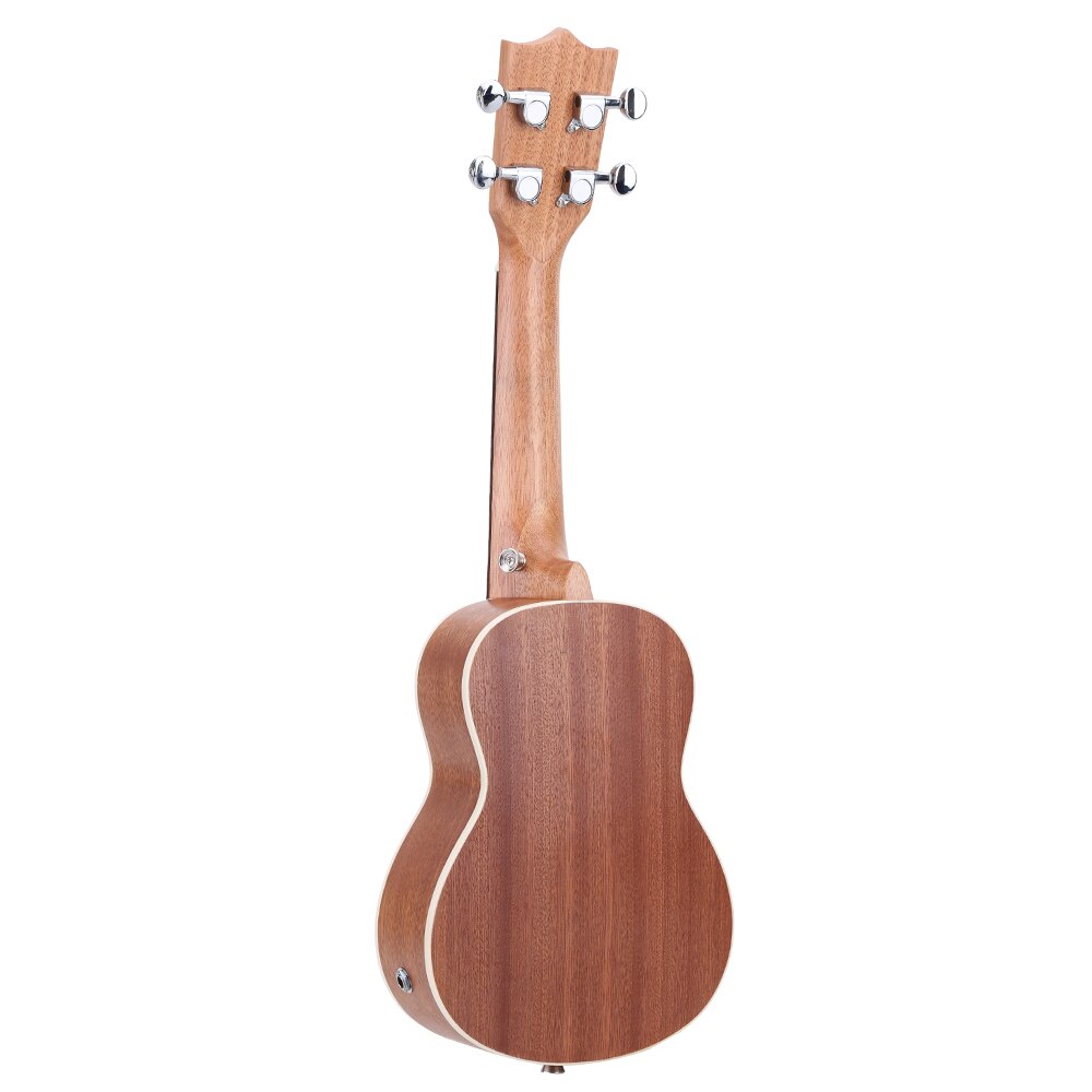 ammoon Spruce 21" Acoustic Ukulele 15 Fret 4 Strings Stringed Musical Instrument with Built-in EQ Pickup