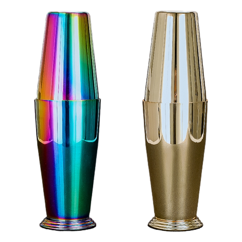 Premium Cocktail Shaker Set Two-Piece Boston Shaker Set Martini Drink Shaker Stainless Steel Material 2 Colors to Choose