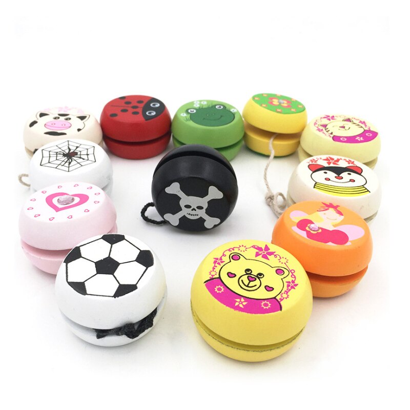 Saizhi Cute Animal Prints Wooden Yoyo Toys Ladybug Toys Kids Yo-Yo Yo Yo Toys For Children Children Yoyo Ball