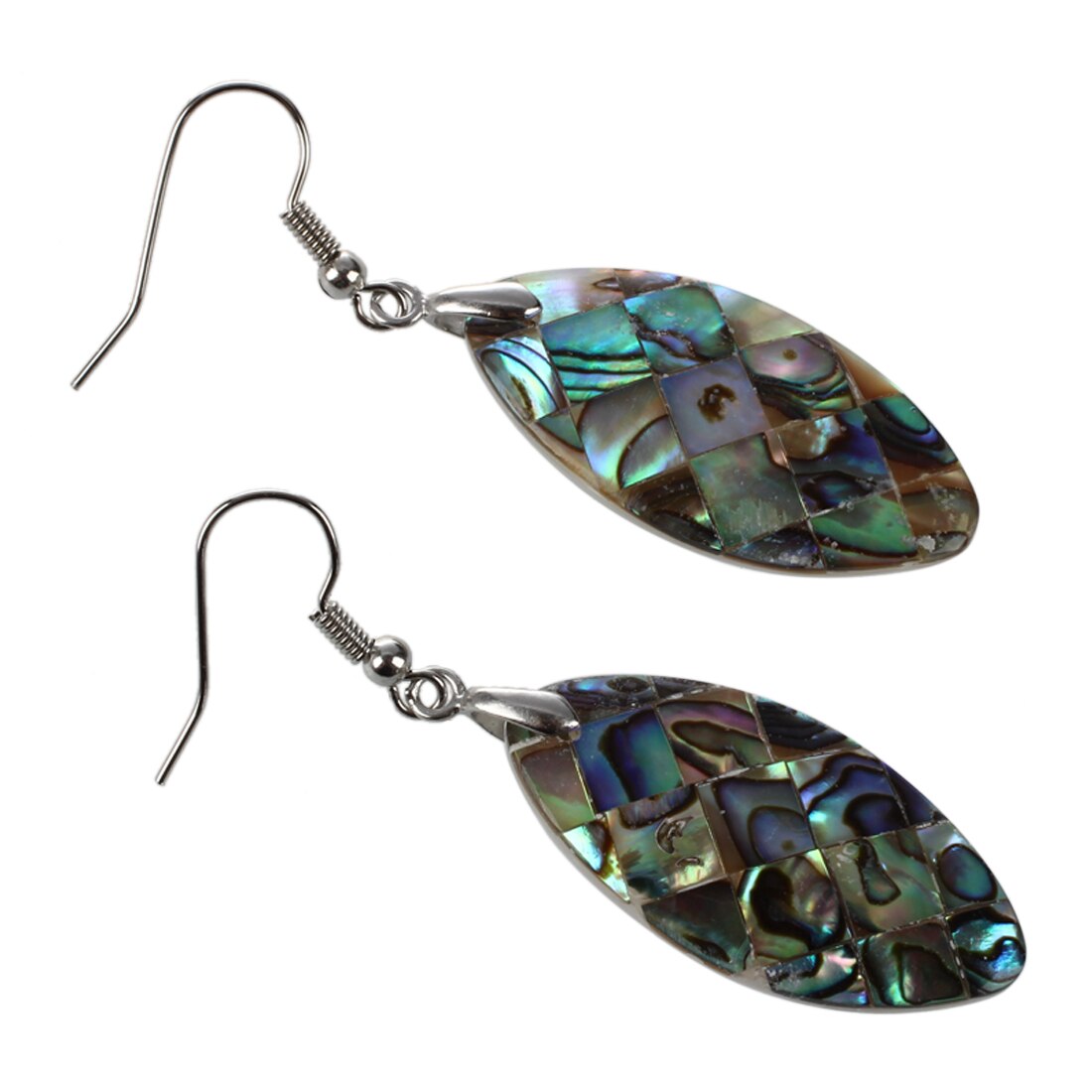 33X16mm abalone shell Marquise Earrings TOP