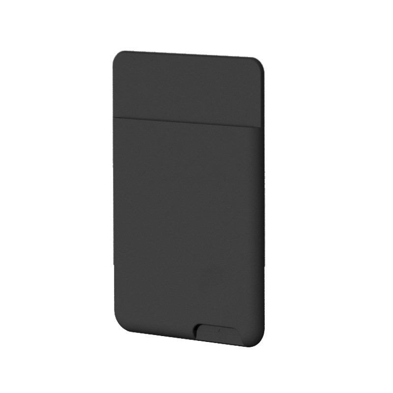 3M Phone Wallet Case Card Holder Self-Adhesive Silicone Pocket Stick ID Bank Credit Card Storage Card Holder Bag Accessory: black