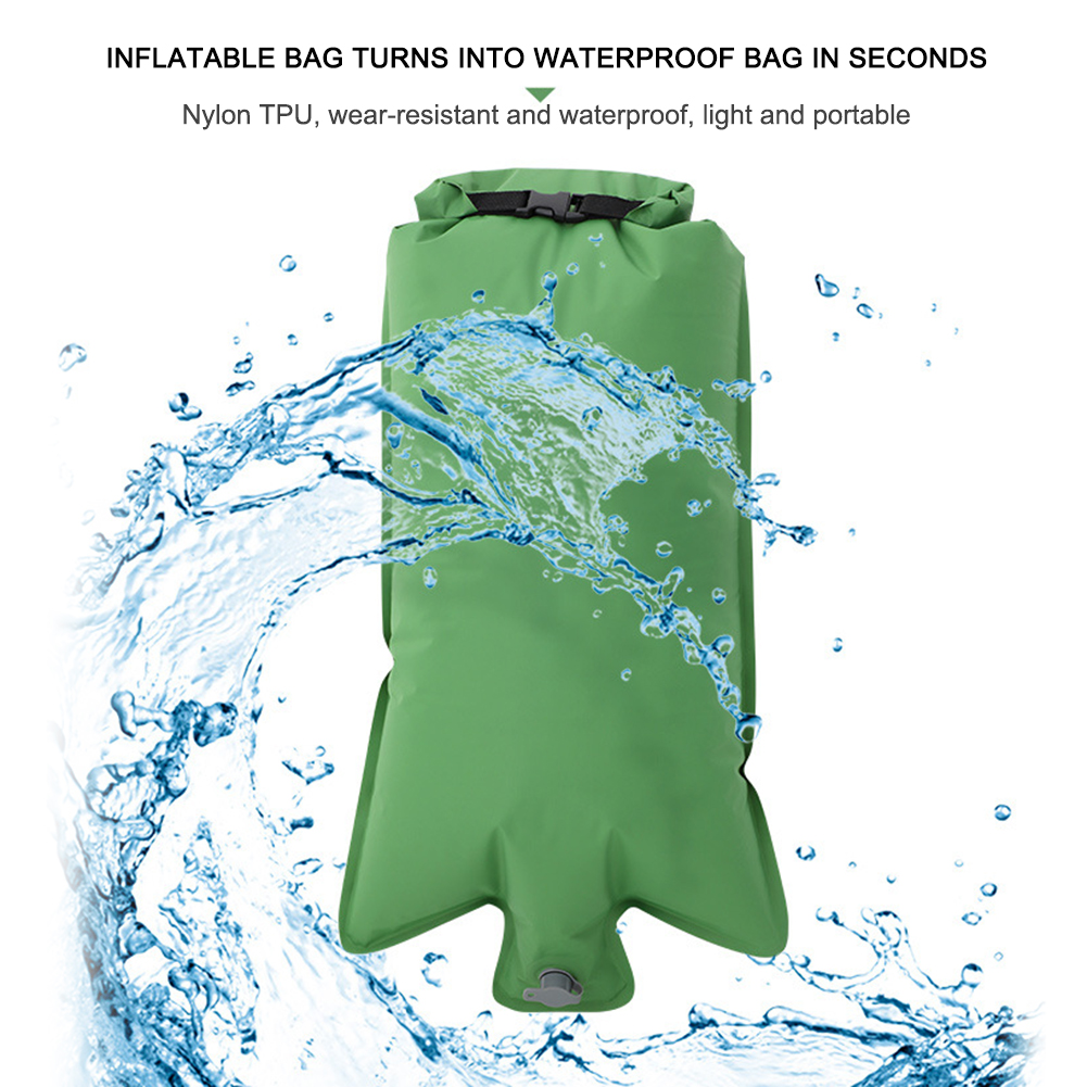 Portable Nylon TPU Inflatable Bag Air Bed Sleeping Bag Ultralight Waterproof Inflatable Bag Travel Camping Hiking Air Mattress