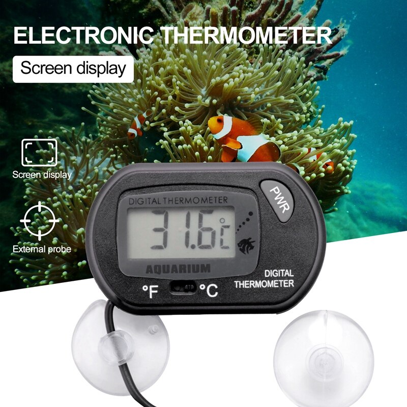 ! Digitale Aquarium Fish Tank Thermometer Terrarium Water Temperatuurmeter Met Waterdichte Sonde