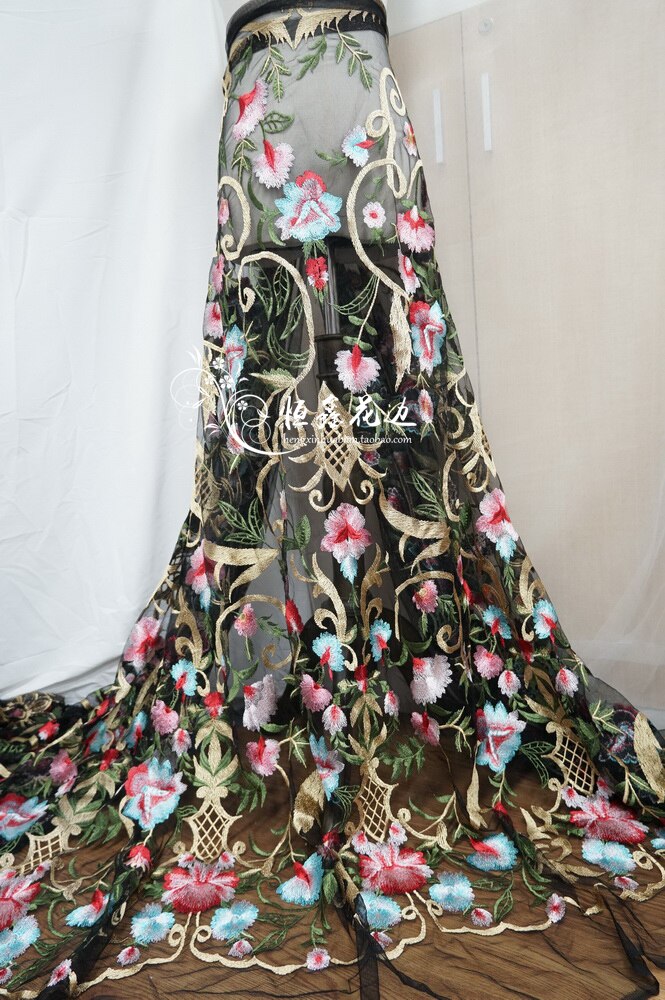 Aplique para vestido de novia, pañuelo para boda, velo bordado, tela de encaje, 130cm