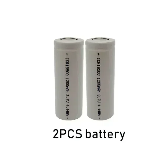18500 rechargeable lithium-ion battery 3.7V 1200mAh, suitable for strong light flashlight anti light special lithium battery: black