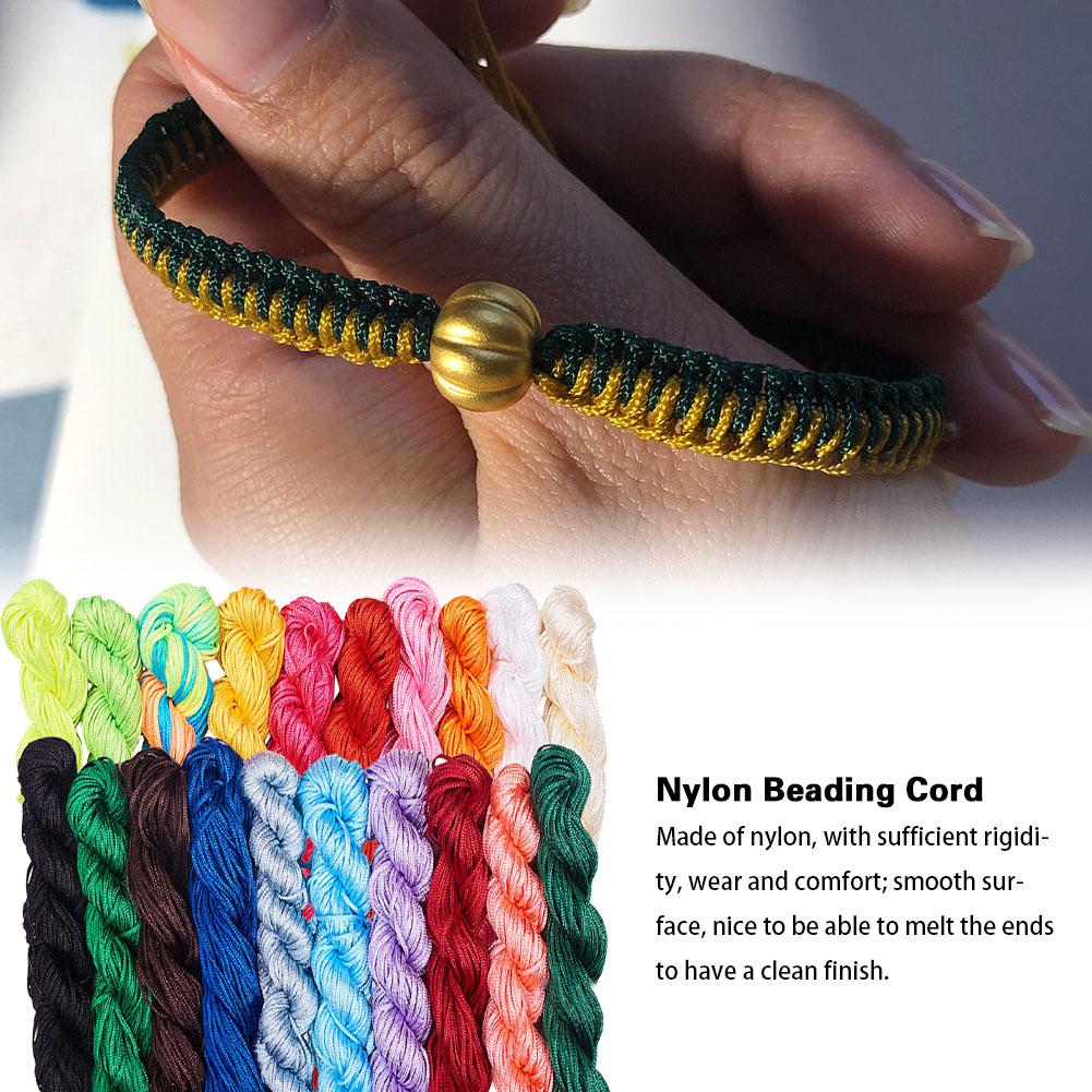 20bundle 1mm Satin Rattail Silk Cord Nylon String Nylon Beading String for Necklace Bracelet Beading Cord