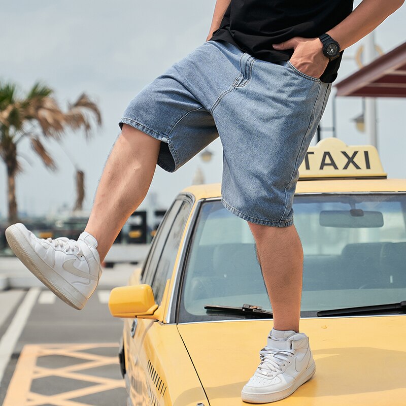 Shorts en jean surdimensionnés pour hommes, shorts en denim amples pour hommes, nouveaux pantalons d'été, 44, 46, 48