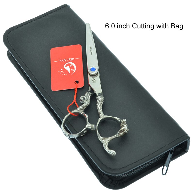 6.0" Dog Cutting Scissors Thinning Shears Dragon Handle Japanese Steel Dogs Grooming Scissors Barbers Tools A0096A: A0097A-04-60
