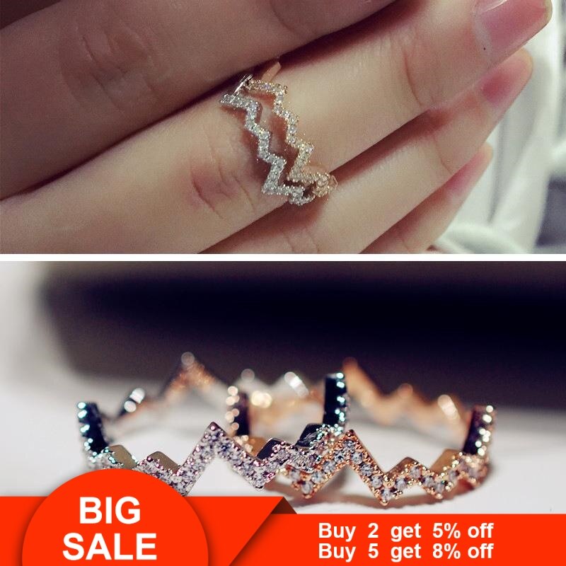 Vecalon Heartbeat Promise ring 925 Sterling Silver AAAAA Cz Fine wedding band rings For women Bridal Party Finger Jewelry