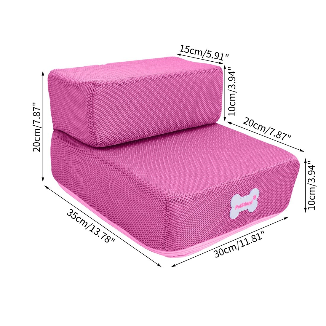 Dog Stairs Pet Stairs Removable Puppy Dogs Bed Stairs Dog House Anti-slip Small Pet 2 Steps Ladder for Puppy Cat Pet Supplies