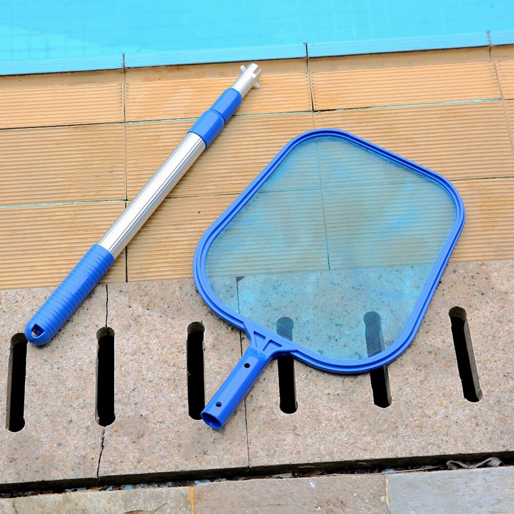 Portable Swimming Pool Cleaning Net Telescopic Pole Leaf Skimmer Net Aquarium Rescue Pool Cleaning Mesh Tool