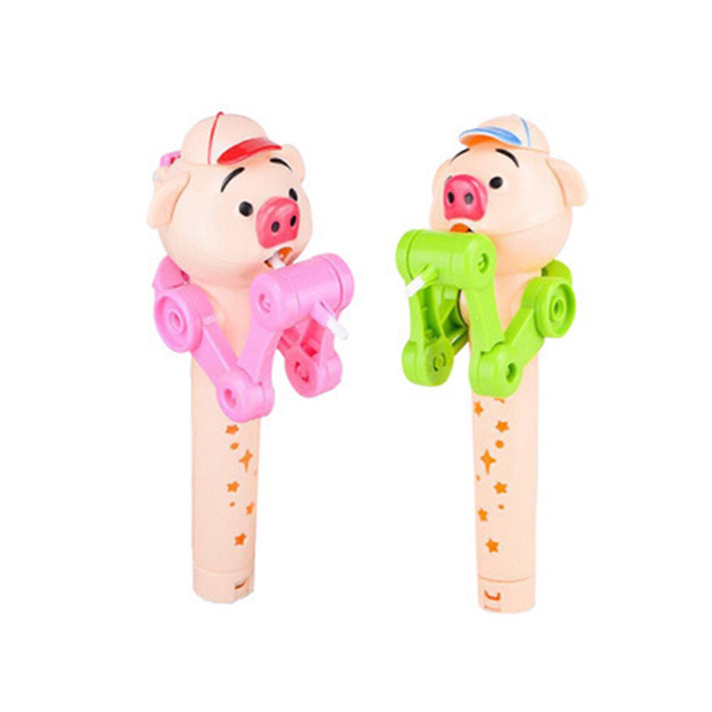 1Pcs Funny Kids Tang People Eat lollipops Pig Robot Lollipop Toy Holder Decompression Reliever Kids Children Toys Christmas