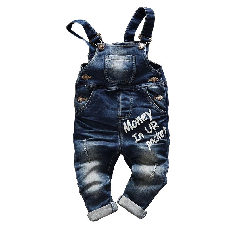 Baby Jongen Jean Brief Overalls Bib Kind Denim Broek Baby Jumpsuit Kinderkleding Romper Kids Jeans Lente Herfst Pasgeboren