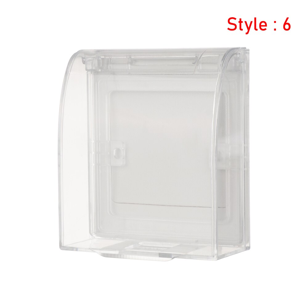 1PC 86 Typ Ochse Nagel-freies Kleber Einfügen Einfache Installation Wasserdichte Kasten Steckdose Wasserdichte Kasten Gremium Tafel schalter Schutz: Stil 6