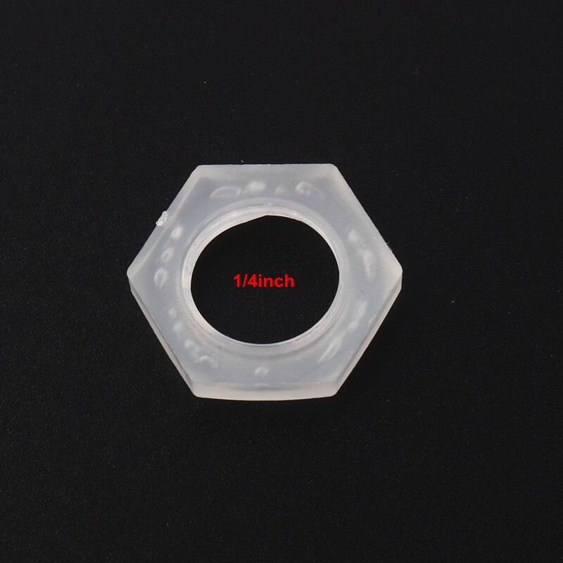 20pcs 4mm Thick Plastic Nut Female Thread Nylon Hex Nuts 1/8''1/4''3/8''1/2''3/4'' Plastic Hexagon Nuts: 1l4inch