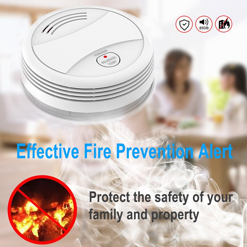 Tuya WIFI Smoke Detector Smart Smoke Alarm Home Security Alarm System Fire Alarm Smart Life Work With Google Home