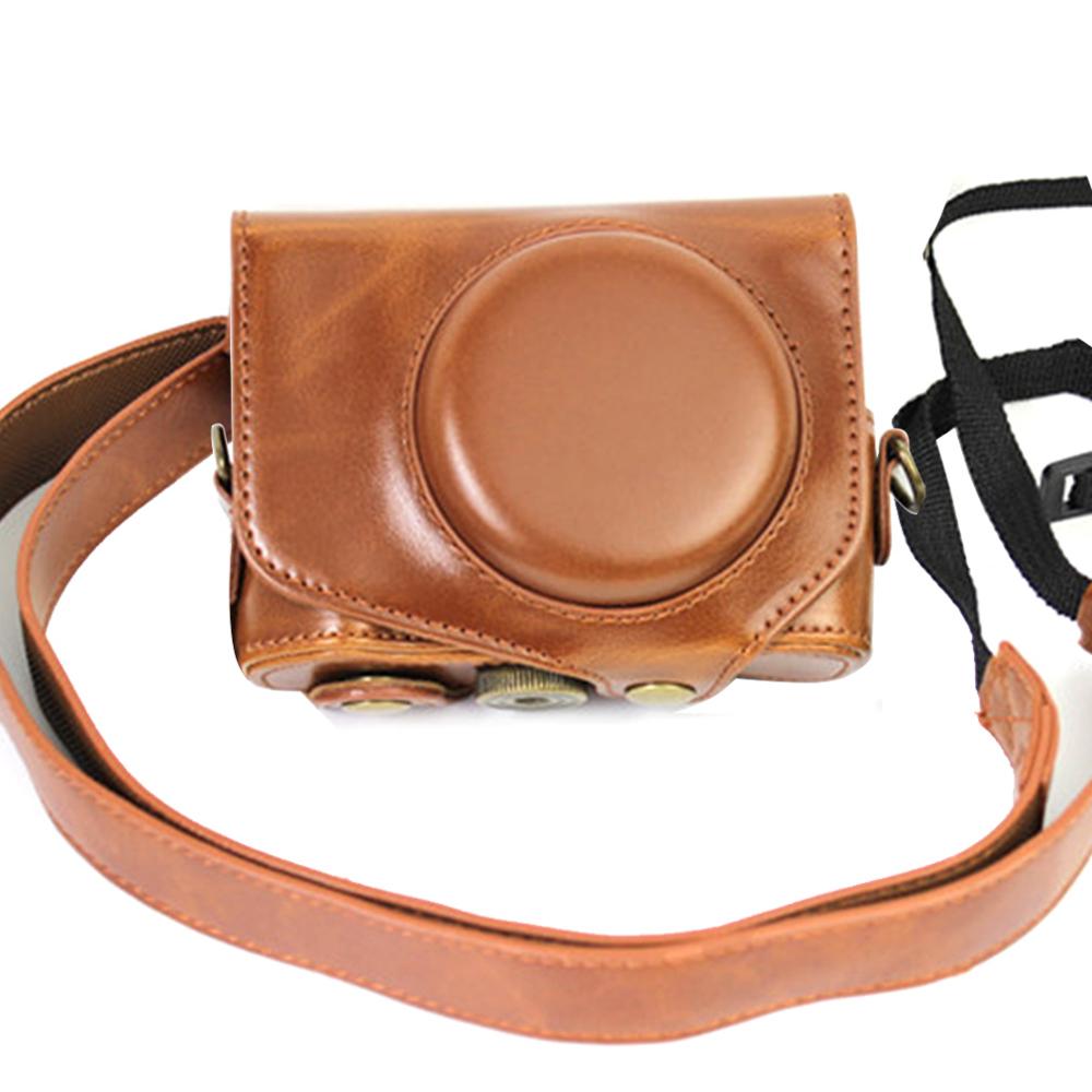 Full body Fit PU leather digitale camera case bag cover voor Canon Powershot G5X G5 X Met Riem