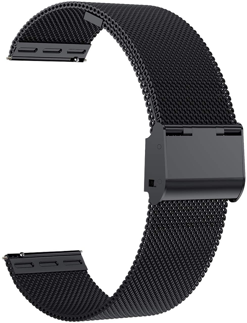 Correa Milanesa para Samsung Galaxy Watch Active 2, pulsera para reloj inteligente Huawei GT 2 de 42mm, 22mm, 20mm, 40/44mm / 3 41mm: Black / 22 mm
