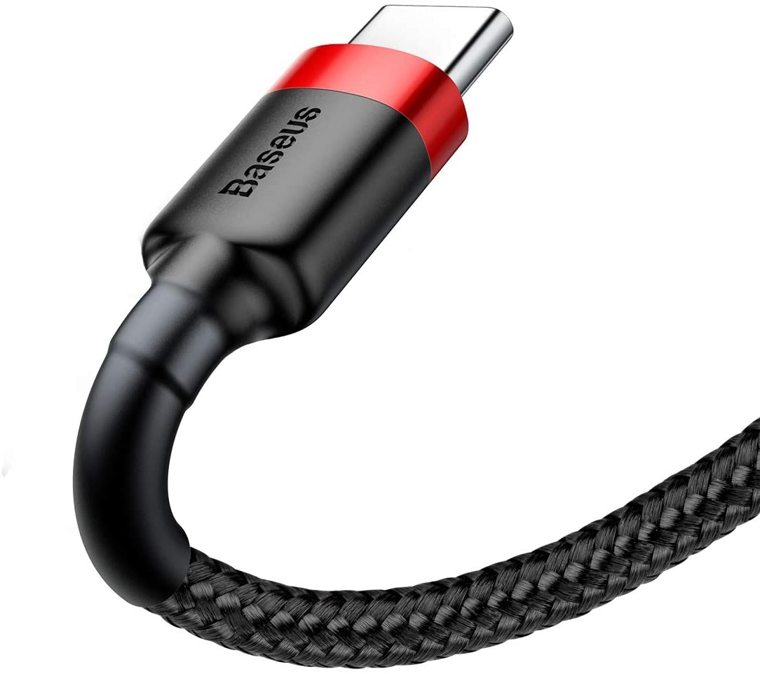 Baseus CATKLF-B91 Cafule Kabel, Type-C, 3A, 1M, Rood, zwart Type C 1M Cafule Kabel Opladen Onbreekbaar Onbreekbaar Telefoon Kabel