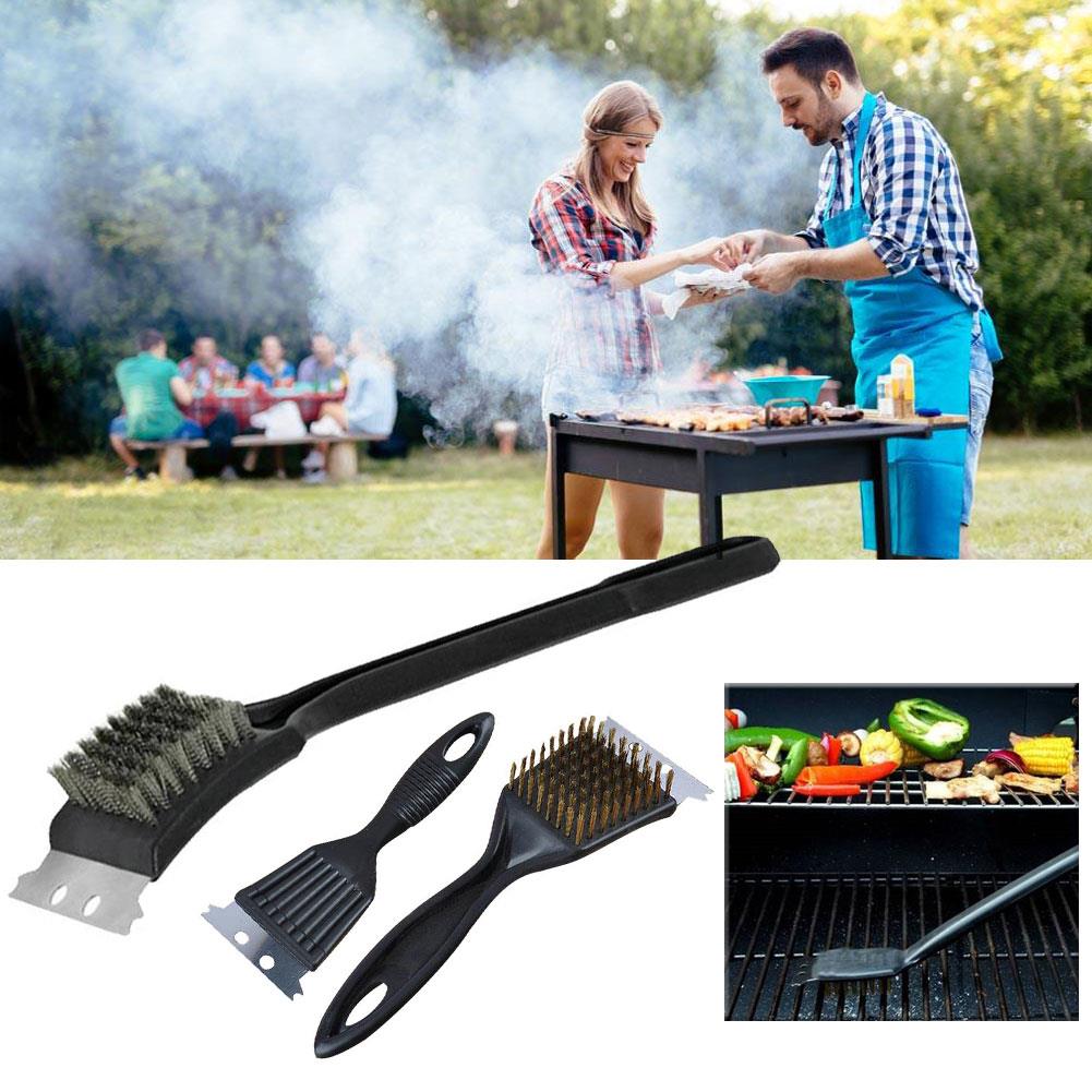 Soledi størrelse :21 x 7.3cm( ca.) rengøring bbq sauce børste barbecue grill renser messing wire gadget bbq grill børste forsyning