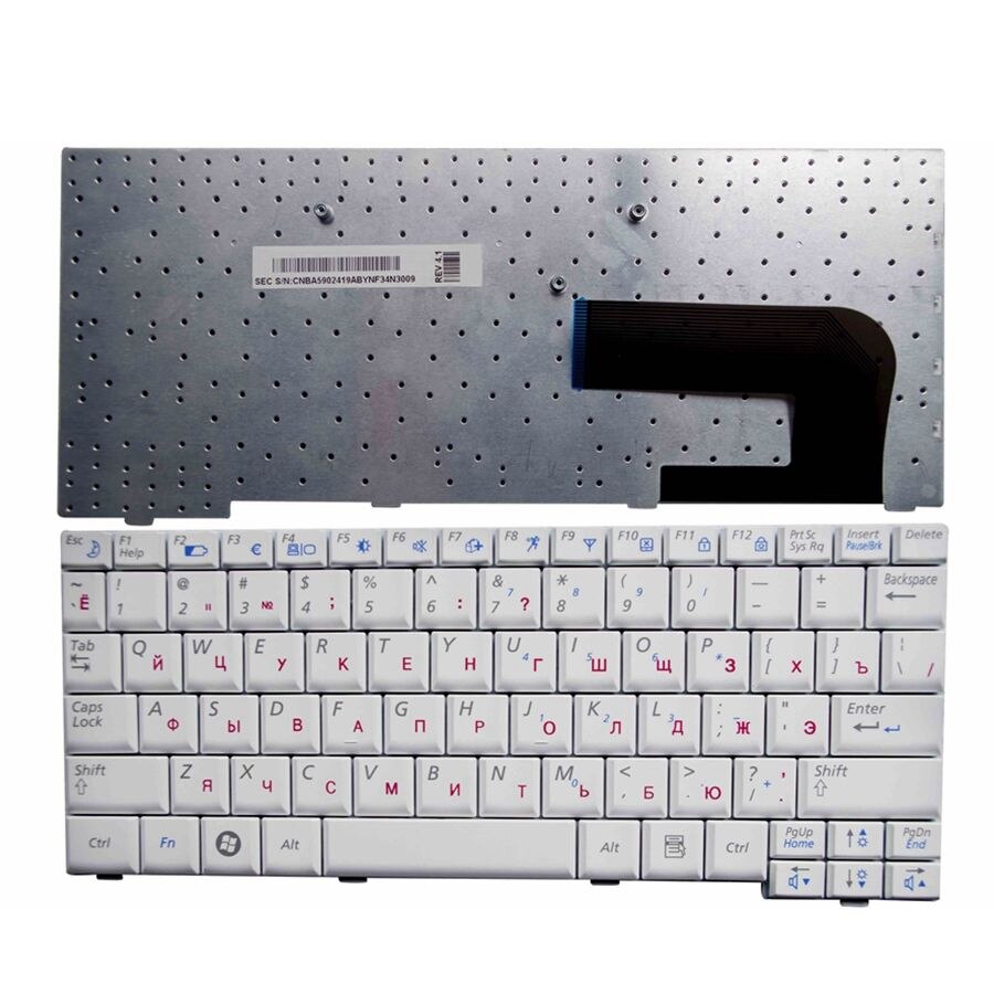 Nuova tastiera del computer portatile per Samsung NP-NC10 NC10 ND10 N108 N110 N130 Np-N130 N140 NC310 BA59-02419Q n128 RU: bianca