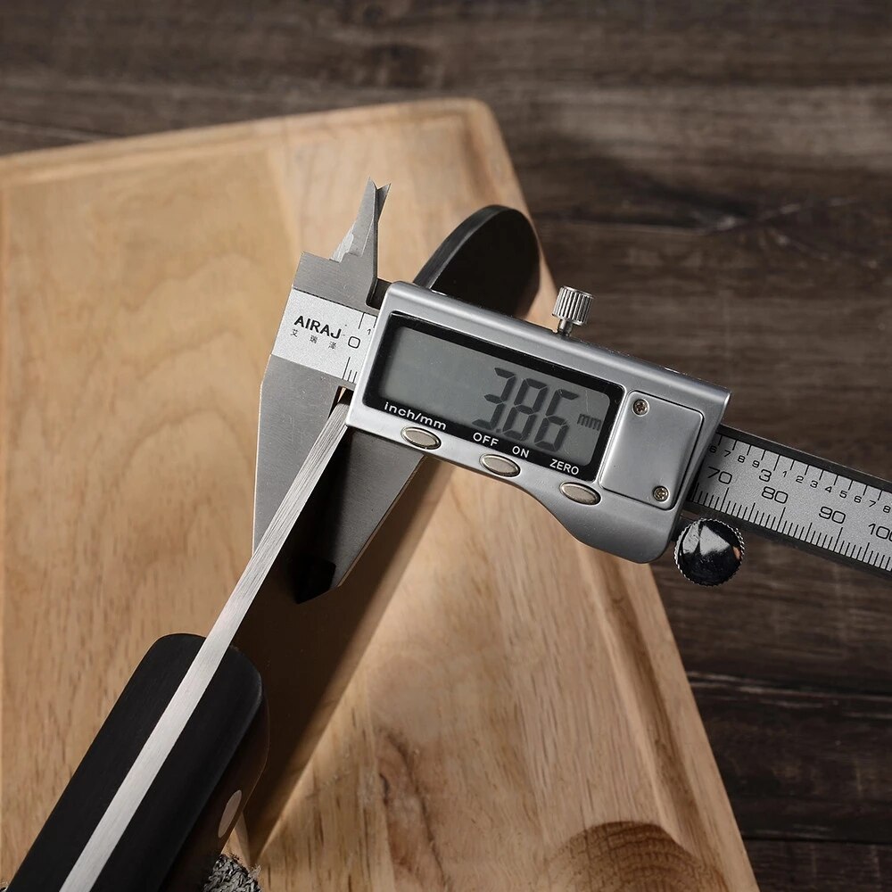 Sowoll-cuchillo de carnicero de acero inoxidable con hoja ancha, herramienta para cortar carne, con mango de madera, 7 pulgadas
