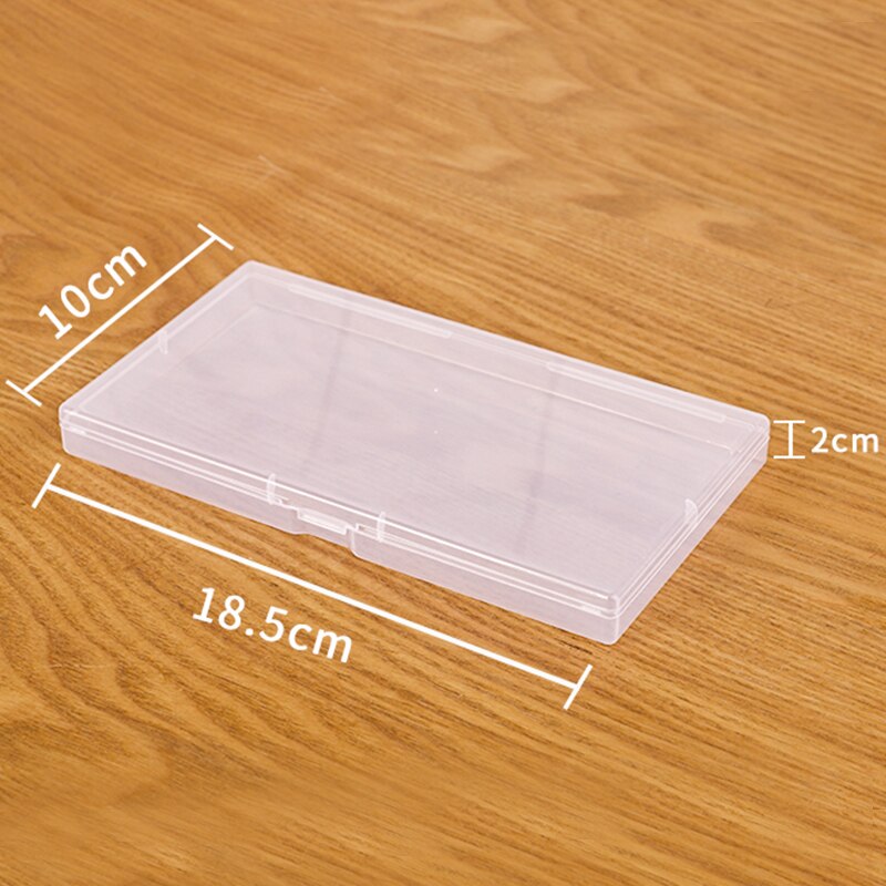 2pcs/lot Transparent Desktop Organizer Pencil Box Plastic Desk Storage Box Classification Box School Office Stationery: 18.5cm big 2pcs