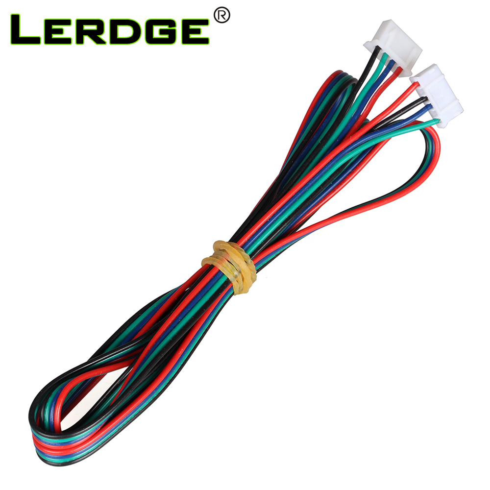 Lerdge 3D imprimante moteur câble connecteur 4 pcs/lot DuPont ligne XH2.54 4pin à XH2.0 6pin blanc Terminal 4pin moteur pas à pas câbles