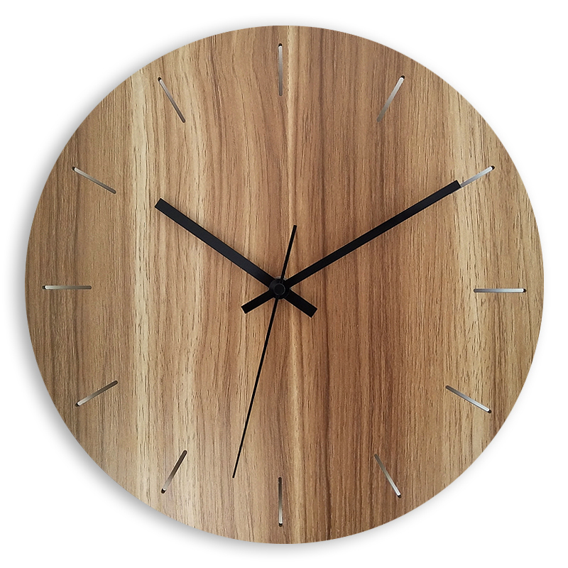 nordisch Große Wanduhr Zauberstab Uhr Holz Moderne Wohnzimmer Schlafzimmer Stille Gelb Uhren Büro Küche Pendule Wandbild Dekor Saat: Stil 3 / 12Zoll (30.5CM )