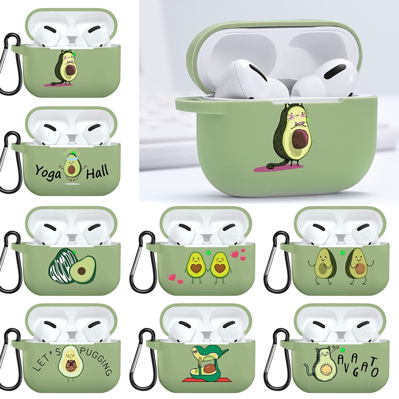 Per Apple AirPods Pro Caso Del Fumetto Sveglio di Avocado Auricolare Custodia Per Airpods 3 Molle Della Copertura Del Silicone di Ricarica Borse Caso della Cuffia capa